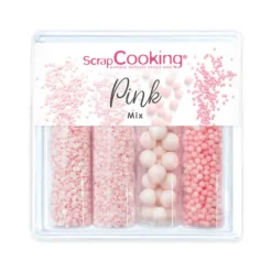 Décoration Comestible*SCRAPCOOKING 4 Décors en Sucre Pink Mix 68 g