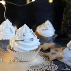 Décoration Comestible*SCRAPCOOKING 4 Décors en Sucre Silver Mix 68 g