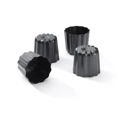 Moule Anti-adhésif|Moules À Gâteaux*GOBEL 6 Moules à Cannelés 5,5 cm Anti-adhérent en Aluminium