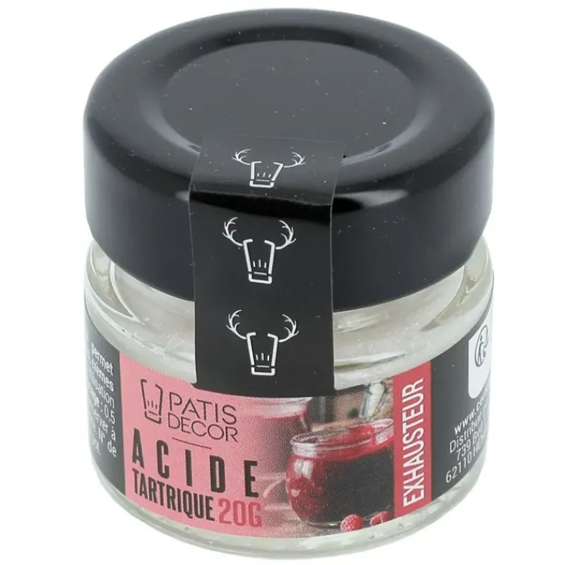 Additifs Alimentaires*PATISDECOR Acide Tartrique E334 20g