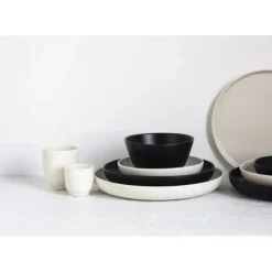 Vaisselle*REVOL Assiette Creuse Porcelaine Noire 17 cm Adélie