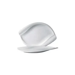 Vaisselle*IN SITU Assiette Plate Porcelaine Leaf 28 x 19 cm (x6)