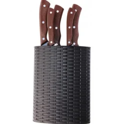 Rangement Couteaux|Couteau À Pain*LEBRUN Bloc à Couteaux Tressé + 5 Couteaux