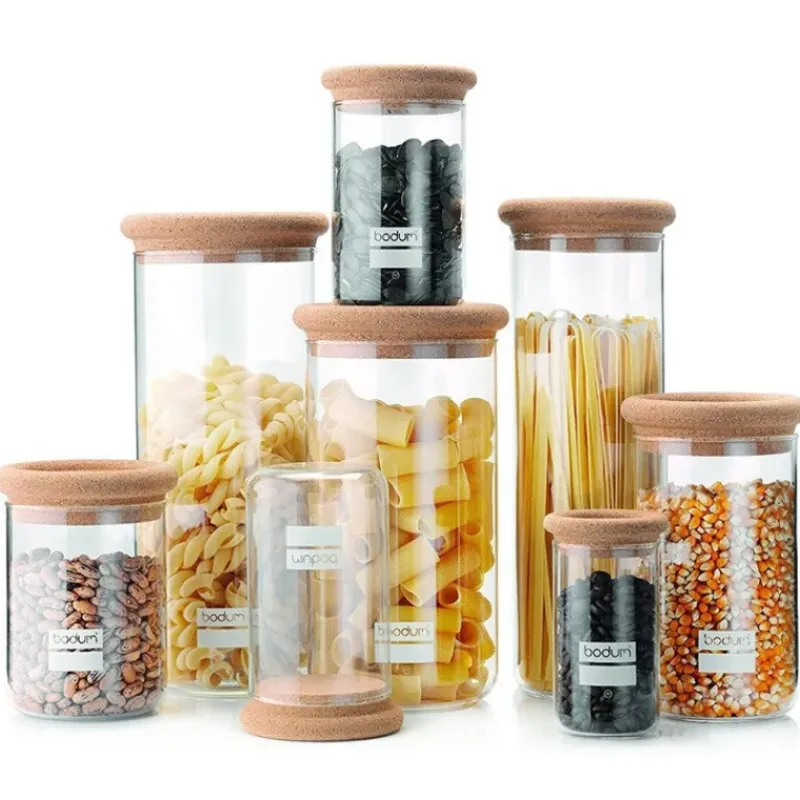 Conservation*BODUM Bocal en Verre 1,0 L Bouchon en liège Yohki