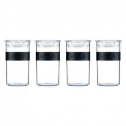 Conservation*BODUM Bocal Plastique 250 ml avec Couvercle (x4) PRESSO