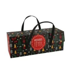 Emballage Alimentaire*PATISDECOR Boîte à Bûche 25 x 11 cm Scandinave Patisdécor