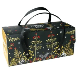 Emballage Alimentaire*PATISDECOR Boîte à Bûche 25 x 11 cm Végétal (x12) Patisdécor