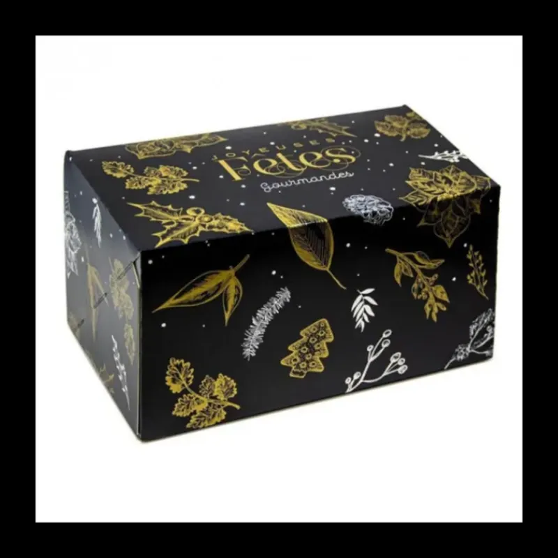 Emballage Alimentaire*CUISINEADDICT Boîte à Bûche 45 x 11cm Noël Féerique (x25)