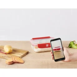 Conservation*MASTRAD Boîte de Conservation Connectée 1,04 L Rouge Stor'eat