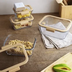 Conservation*PEBBLY Boîte de Conservation en Verre Sous-Vide 800 ml