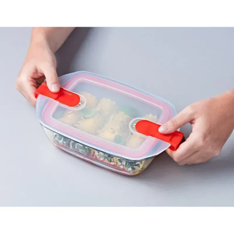 Conservation*PYREX Boîte de Conservation en Verre Rectangulaire 17 x 10 cm 0,4 L Cook & Heat