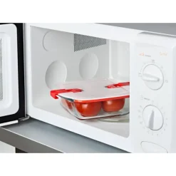 Conservation*PYREX Boîte de Conservation en Verre Carrée 25 x 22 cm 2,2 L Cook & Heat