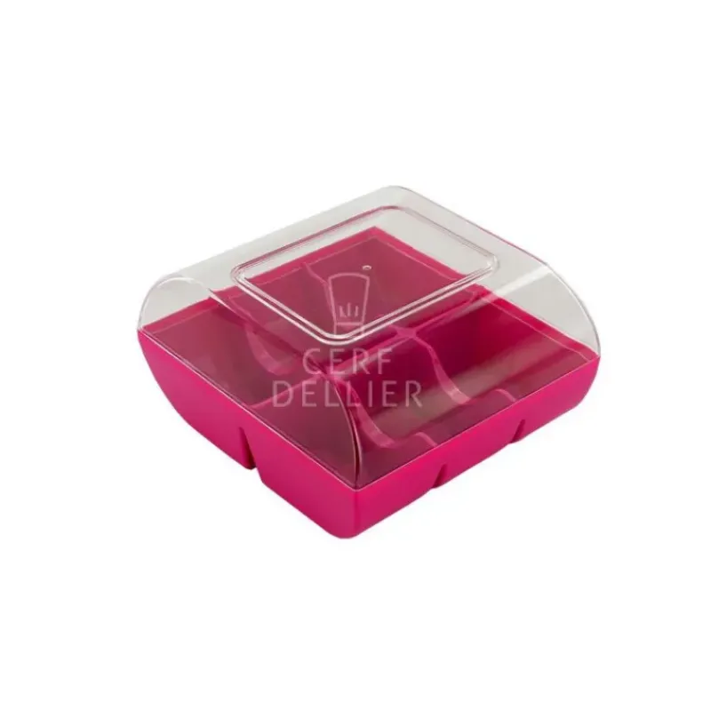 Emballage Alimentaire*GATODECO Boîte Fuchsia pour 6 Macarons Gatodéco
