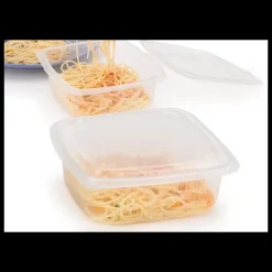 Conservation*CUISINEADDICT Boîte Plastique avec Couvercle 375 ml 12,3 x 11,4 cm x H 6,6 cm (x50) Ondipack