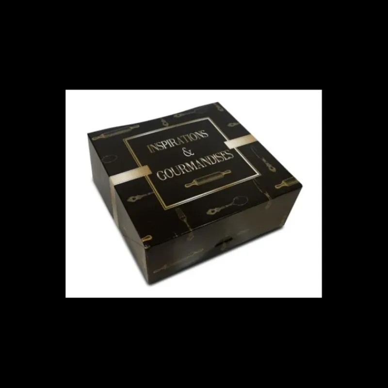 Emballage Alimentaire*CUISINEADDICT Boîte pâtissière Inspirations et Gourmandises - 32 x H 8 cm - (x50)