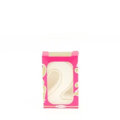 Décoration Gâteau*CUISINEADDICT Bougie anniversaire chiffre 2 blanche avec filet doré