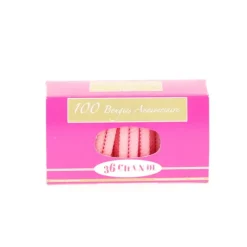 Décoration Gâteau*CUISINEADDICT Bougie anniversaire torsadée Rose (x100)