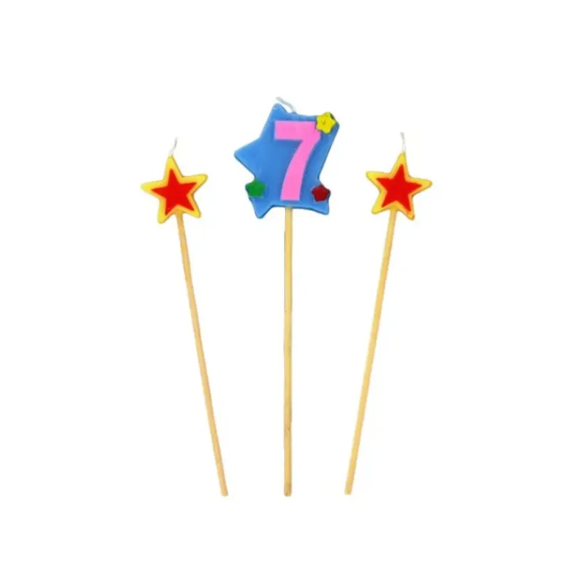 Décoration Gâteau*GATODECO Bougie Chiffre 7 avec 2 bougies étoiles Gatodéco