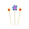 Décoration Gâteau*GATODECO Bougie Chiffre 4 avec 2 bougies étoiles Gatodéco
