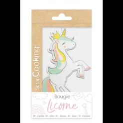Décoration Gâteau*SCRAPCOOKING Bougie Licorne XXL