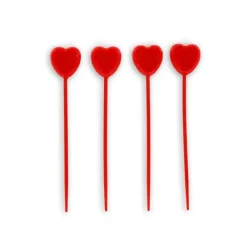 Décoration Gâteau*GATODECO Bougies Coeurs Rouges sur Piques (x4) Gatodéco