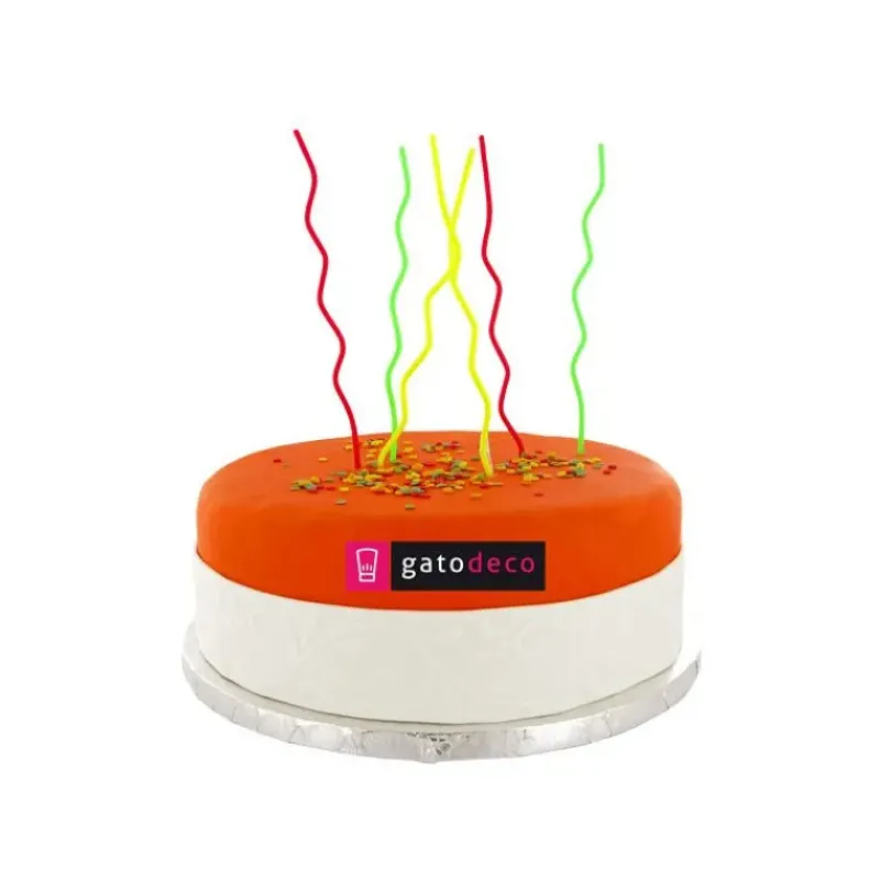 Décoration Gâteau*GATODECO Bougies Zig-Zag Multicolores (x6) Gatodéco