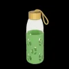 Carafe, Pichet*PEBBLY Bouteille en Verre avec Protection Silicone Vert 55 cl