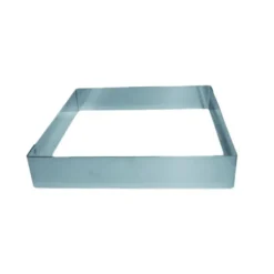 Cercle À Patisserie*MALLARD FERRIERE Cadre à Mousse Inox 22 x 22 cm x H 4,5 cm Mallard