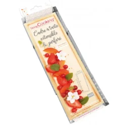 Cercle À Patisserie*SCRAPCOOKING Cadre à Tarte Rectangle Extensible Perforé 22 à 42 cm