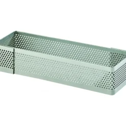 Cercle À Patisserie*MALLARD FERRIERE Cadre à Tarte Rectangle Inox Perforé 24x8 cm H.2 cm
