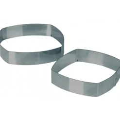 Cercle À Patisserie*MALLARD FERRIERE Cadre Pâtisserie Carré Bombé Inox 24 cm x H 4.5 cm Mallard Ferrière