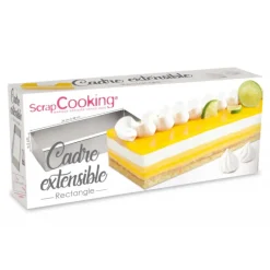 Cercle À Patisserie*SCRAPCOOKING Cadre Pâtisserie Extensible Inox Rectangle