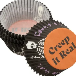 Moules En Papier*WILTON Caissettes Cupcakes Squelette Halloween (x75)