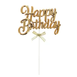Décoration Gâteau*PATISDECOR Cake Topper Happy Birthday Doré Patisdécor