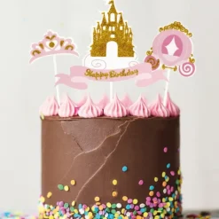 Décoration Gâteau*PATISDECOR Cake Topper Happy Birthday Princesse (x4) Patisdécor