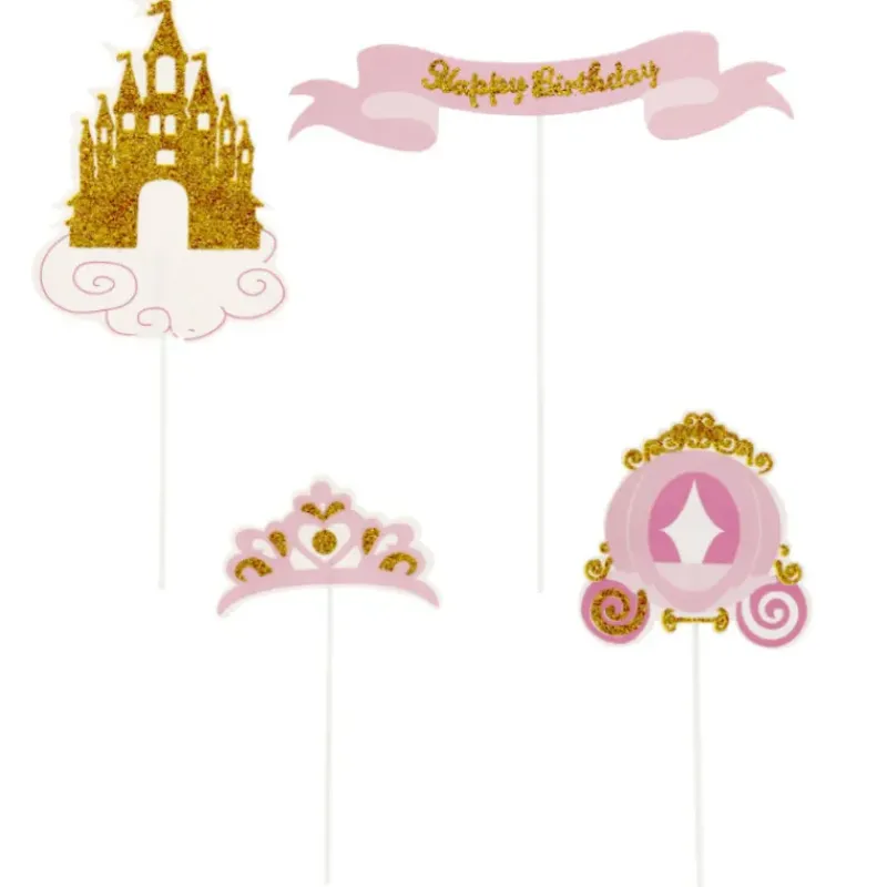 Décoration Gâteau*PATISDECOR Cake Topper Happy Birthday Princesse (x4) Patisdécor