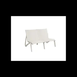 Mobilier Lounge|Salon De Jardin Professionnel*GROSFILLEX Canapé Conversationnel Blanc Glacier Toile Blanche Sunset