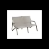 Mobilier Lounge|Salon De Jardin Professionnel*GROSFILLEX Canapé Conversationnel Gris Platinium Toile Grise Sunset