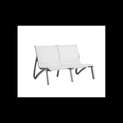 Mobilier Lounge|Salon De Jardin Professionnel*GROSFILLEX Canapé Conversationnel Noir Volcanique Toile Gris Chiné Sunset