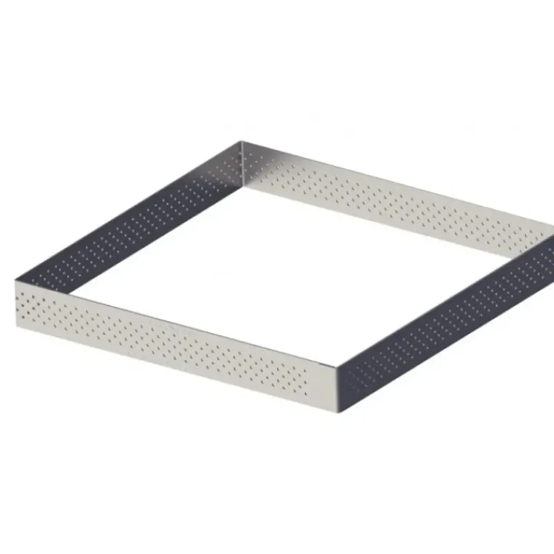 Cercle À Patisserie*DE BUYER Carré perforé L. 8 cm de L'école Valrhona par