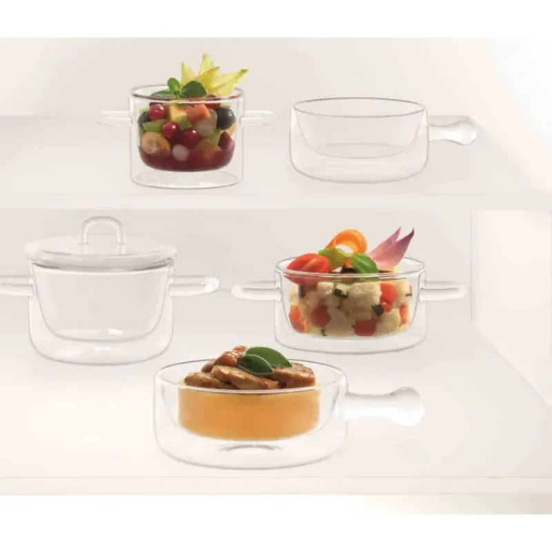 Servir, Présenter*LUIGI BORMIOLI Casserole en Verre Double Paroi 25 cl (x2) THERMIC GLASS