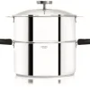Cuiseur Vapeur|Casseroles*CRISTEL Casserole et Cuit Vapeur Inox Ø 20 cm Anses Mutine Noir Biome