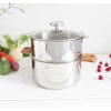 Cuiseur Vapeur|Casseroles*CRISTEL Casserole et Cuit Vapeur Inox Ø 24 cm Anses Olivier Biome