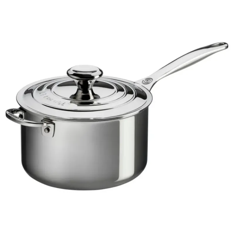Casseroles*LE CREUSET Casserole inox avec couvercle 18 cm Signature