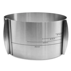 Cercle À Patisserie*SCRAPCOOKING Cercle à Pâtisserie Extensible Inox H 12 cm
