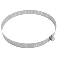 Cercle À Patisserie*SCRAPCOOKING Cercle à Tarte Extensible Inox Perforé 16 à 30 cm