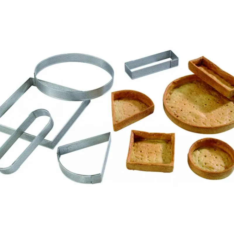 Cercle À Patisserie*MALLARD FERRIERE Cercle à Tarte Inox Perforé Ø8 cm H.2 cm