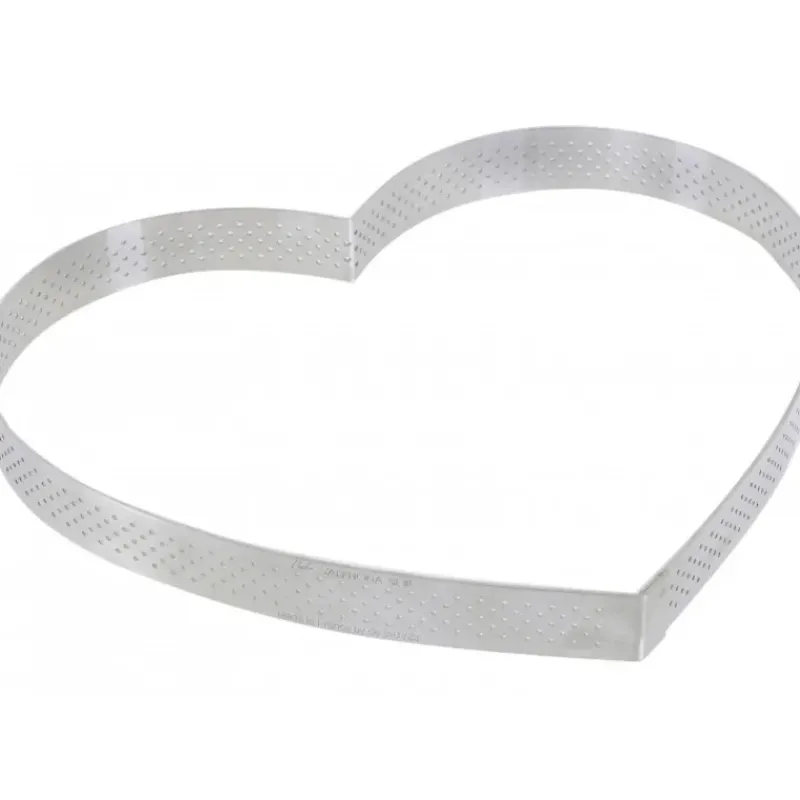 Cercle À Patisserie*DE BUYER Cercle perforé forme coeur ø 21 cm de L'école Valrhona par