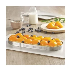 Cercle À Patisserie*DE BUYER Cercle perforé forme Oblong 30 x 11 cm de L'école Valrhona par