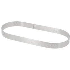 Cercle À Patisserie*DE BUYER Cercle perforé forme Oblong 14,5 x 3,5 cm de L'école Valrhona par